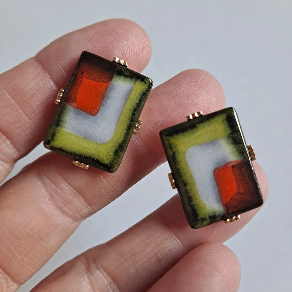 Abstract Multicolor Cuff Links